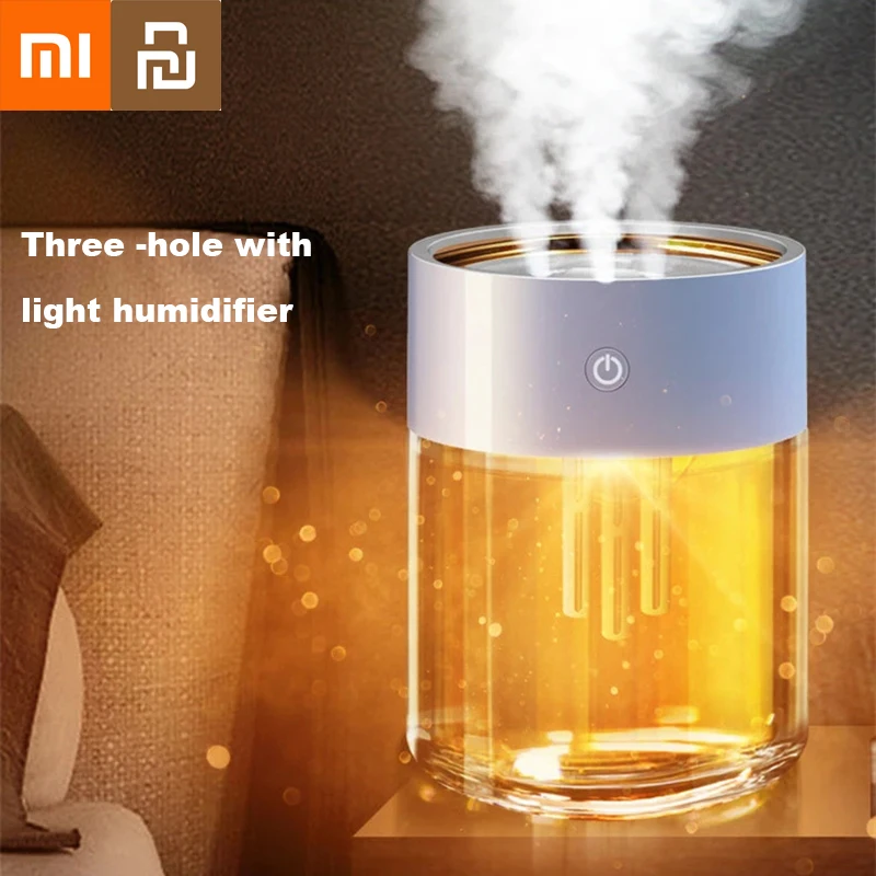 

Xiaomi Youpin Air Humidifier Smell Distributor Ultrasonic Essential Diffuser LED Lamp Triple Nozzle Heavy Fog Mist Maker New