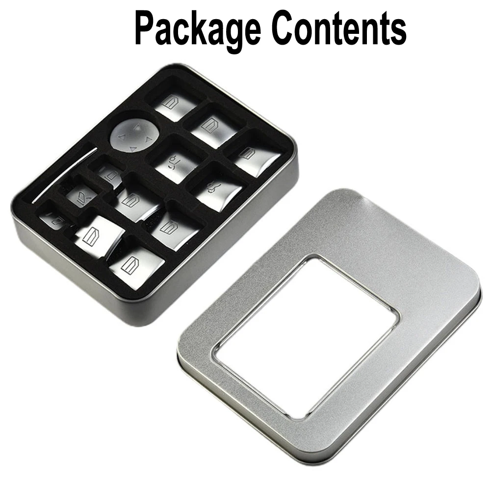 Elevate the Style Quotient of Your For MercedesBenz A/B/C/E (W204/W212) with Chrome Car Casement Lift Button Switch Trim