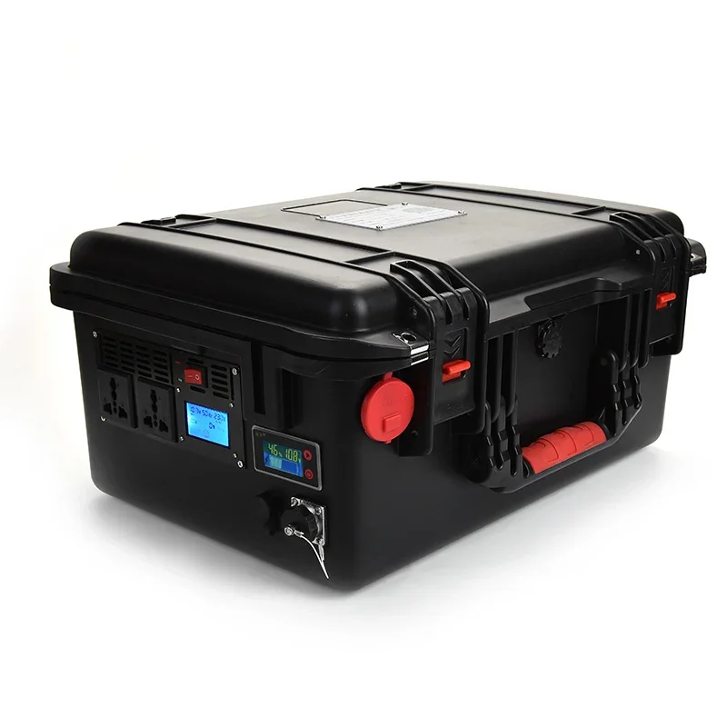 Military grade AC/DC portable power station 2000 watts solar powered generator with  controller