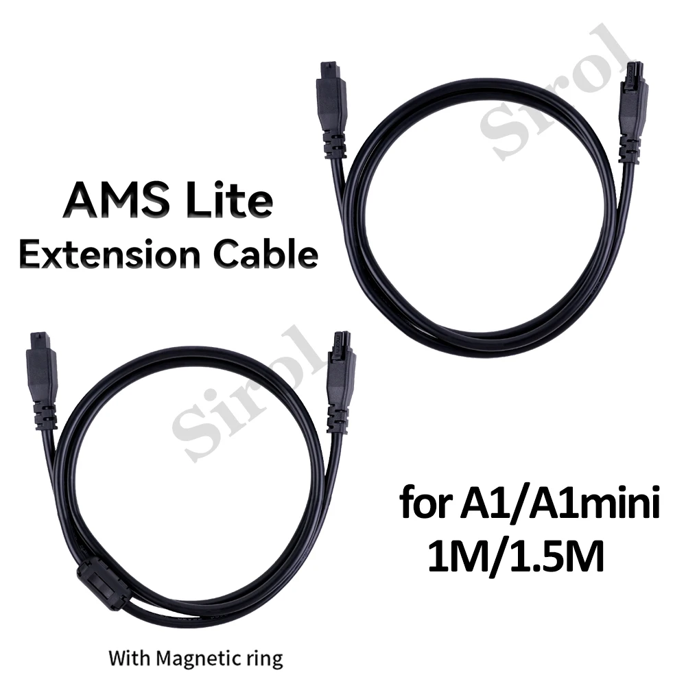 For Bambu Lab AMS Lite Extension Cable 1M/1.5M 4-pin Cable For A1/A1mini 3D Printer For Bambulab 3D Printer Parts