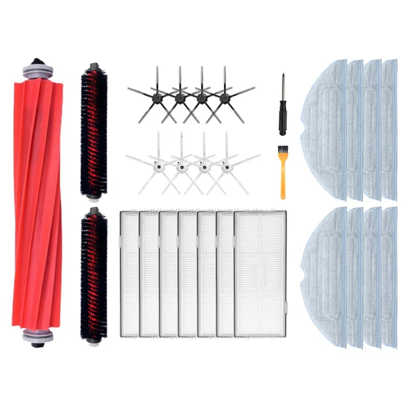 

【ADORN】для робота-пылесоса Roborock S7 Maxv Ultra, вращающаяся щетка, боковая щетка, HEPA-фильтр, тряпка, детали, аксессуары