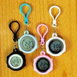 Multifunctional Electronic Digital Pocket Watches Unisex Nurse Doctor Hanging Carabiner Keychains Students Clock