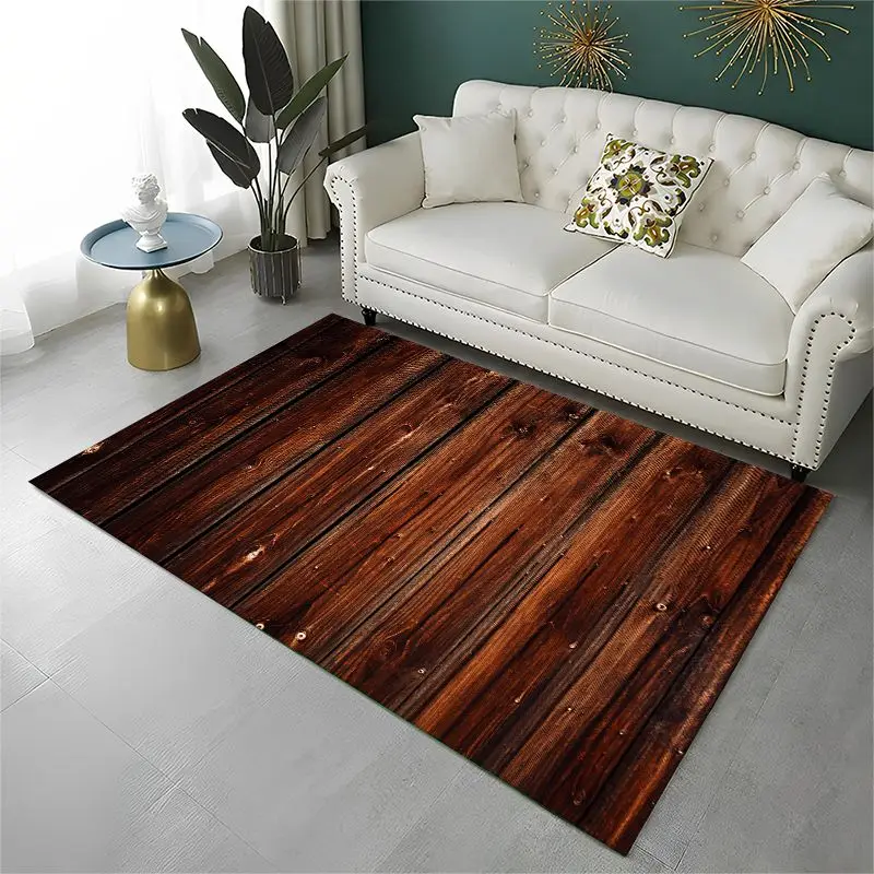Natural Wood Grain Retro Tree Rings Large Area Rug Non-slip Carpet for Bedroom Living Room Sofa Doormat Home Decor Floor Mat