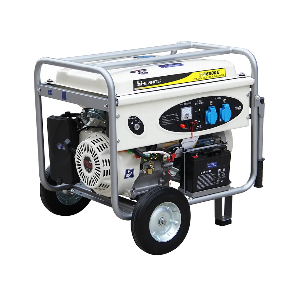 

5KVA air-cooled oval panel generator with wheels and handle
