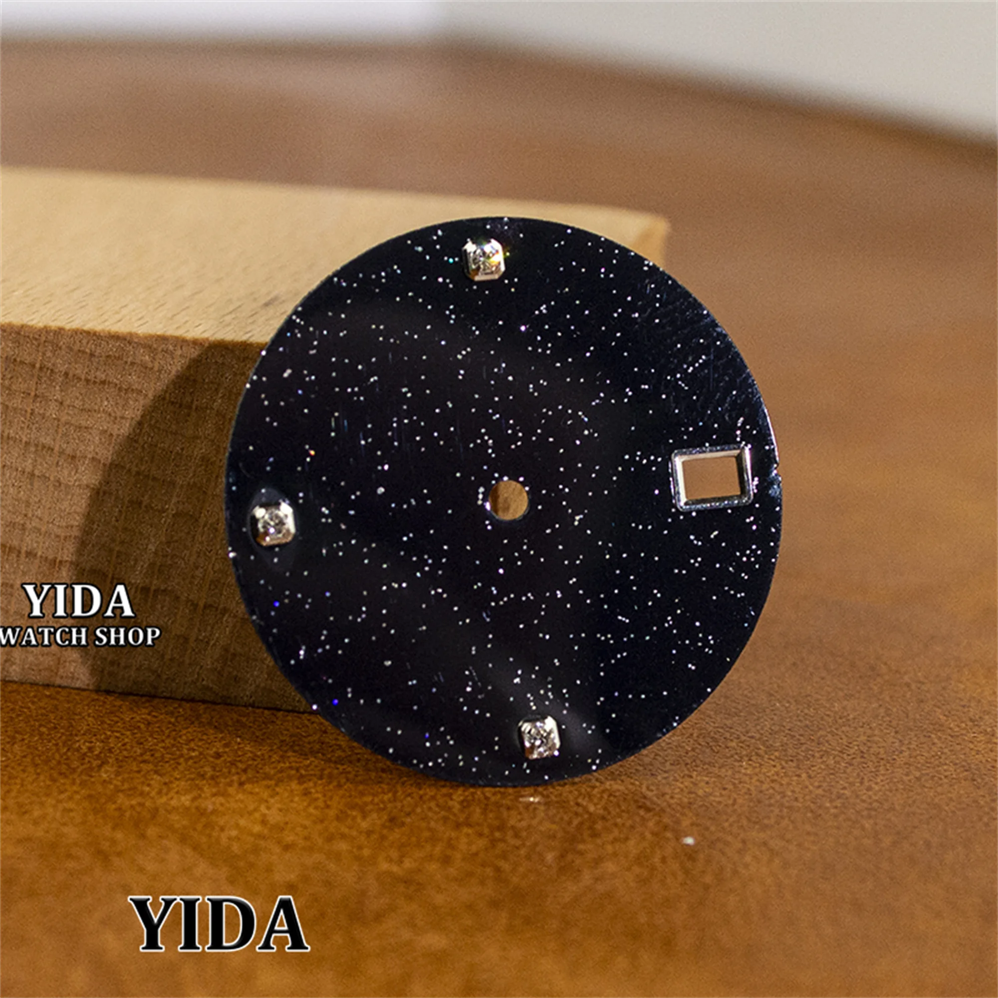 

NH35 Watch Dial 28.5mm Watch Dial Sparkling Starry Modified Watch Face For NH35 Mechanical Movement Datejust Dial Replacements