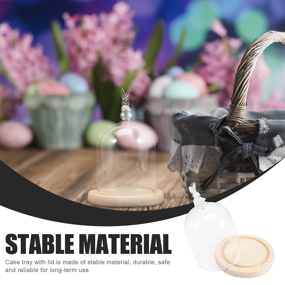 

Shade Immortal Flower Cover Micro Landscape Glass Household Displaying Tray Dome Plate with