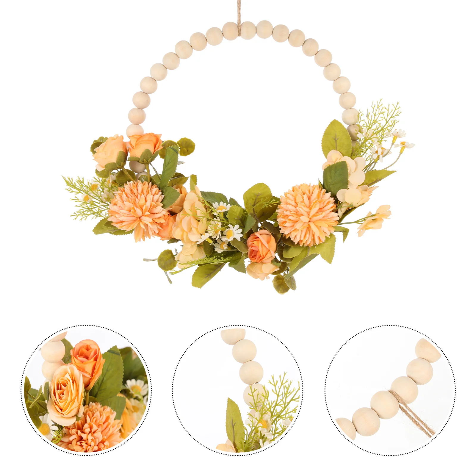 

Green Plant Artificial Flower Wreath Wedding Festival Decor Hanging Wall Garland Pendant Home Indoor Outdoor Decoration