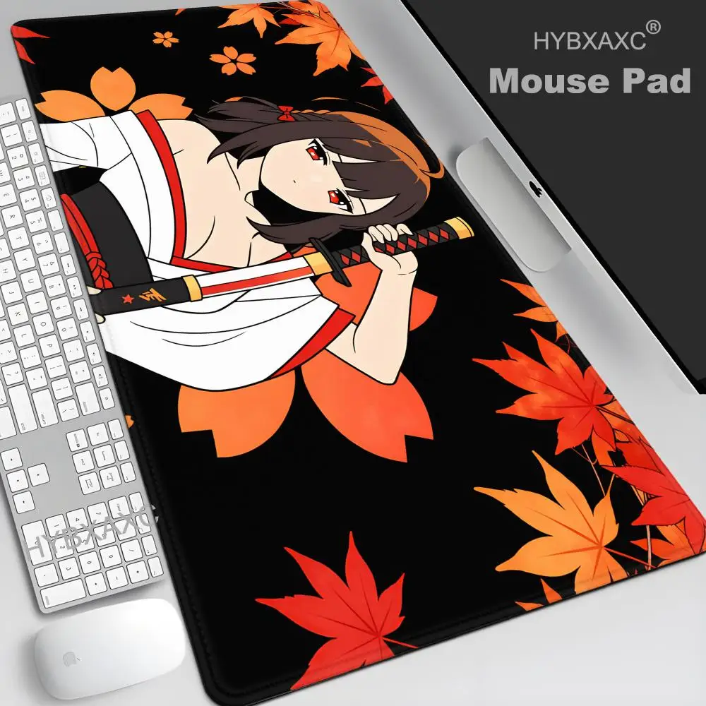 

HYBXAXC Mouse Pad YUki Aim Gaming Speed Mouse Mat Game Premium Anime Girl Professional E-Sports Gamer Desk Mat Keyboard Mat