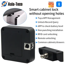 Bluetooth tuya Mobile APP Cabinet Lock Drawer Invisible Electronic Lock NFC/13.56M Rfid Card Smart Drawer Lock Keyless