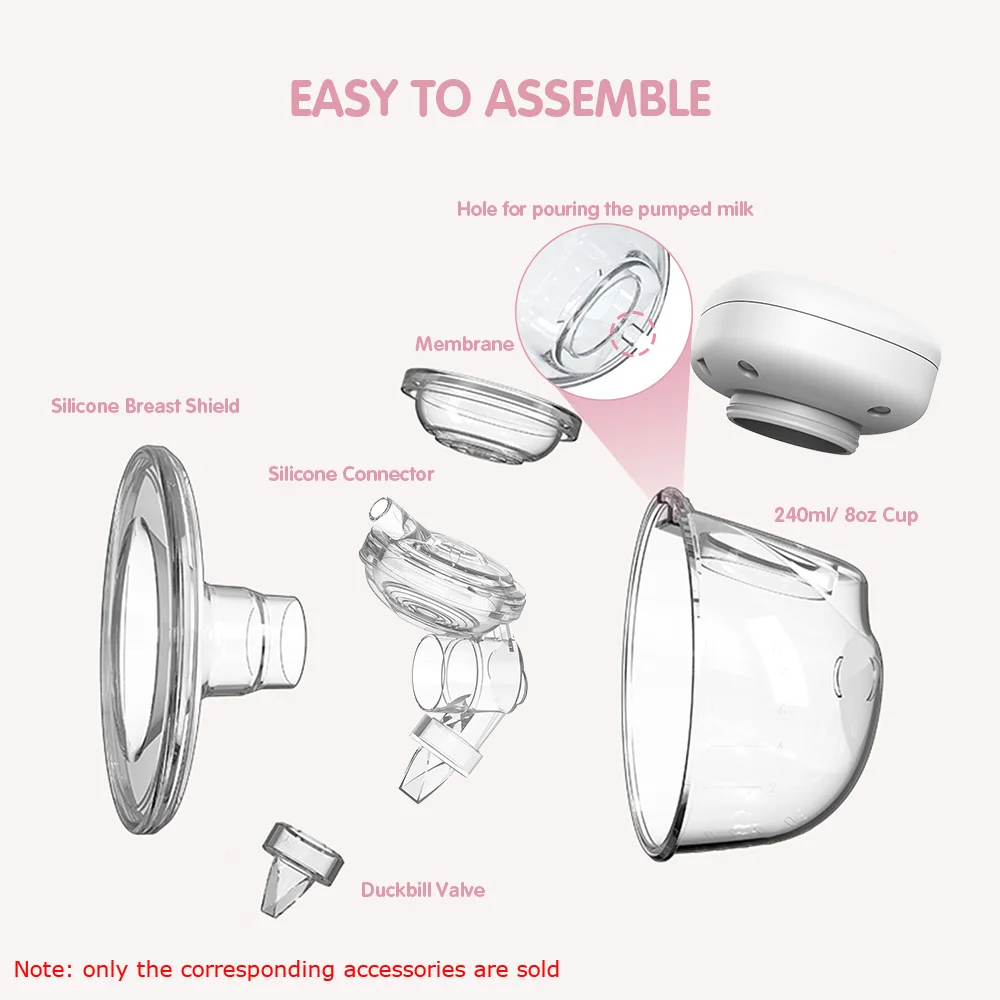 Electric Breast Pump Replacement Accessory Includes 2 Pcs Connector Soft Food-Grade Silicone for THE INS Wearable Breast Pump