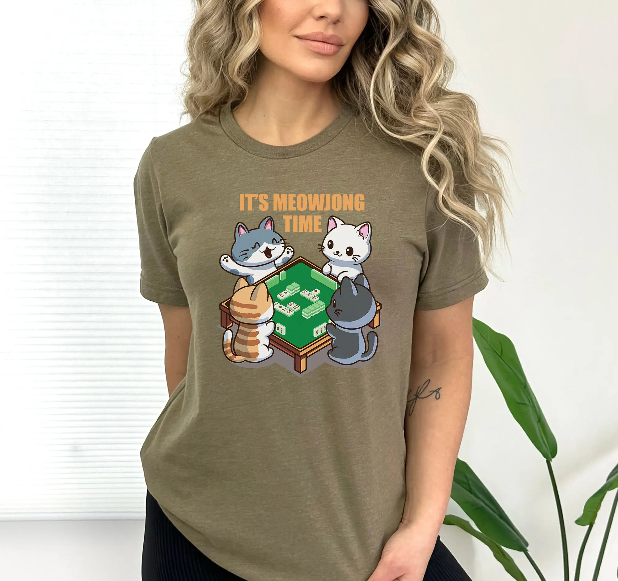 Cats And Mahjong It's Meowjong Time Board Games T shirt Player s Funny