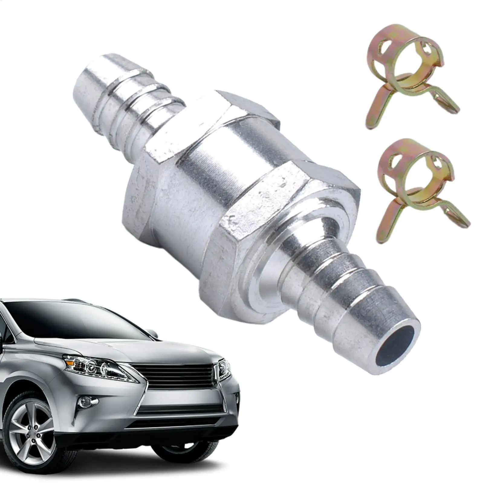 6mm/8mm/12mm Check Valve Aluminum Single-Way Backflow Preventer Check Valve For RV Boat Marine Automotive Pressure Balance