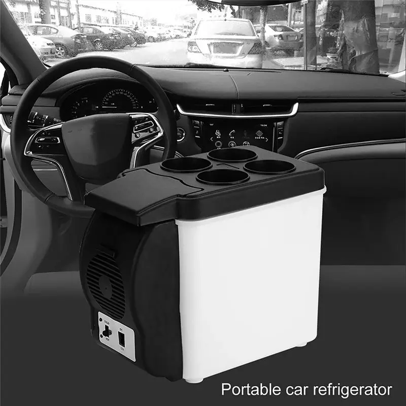 A73Q-Mini Portable Car Refrigerator Appliance 6L Super Cooling Iced Drink Storage For 12V Vehicle Use