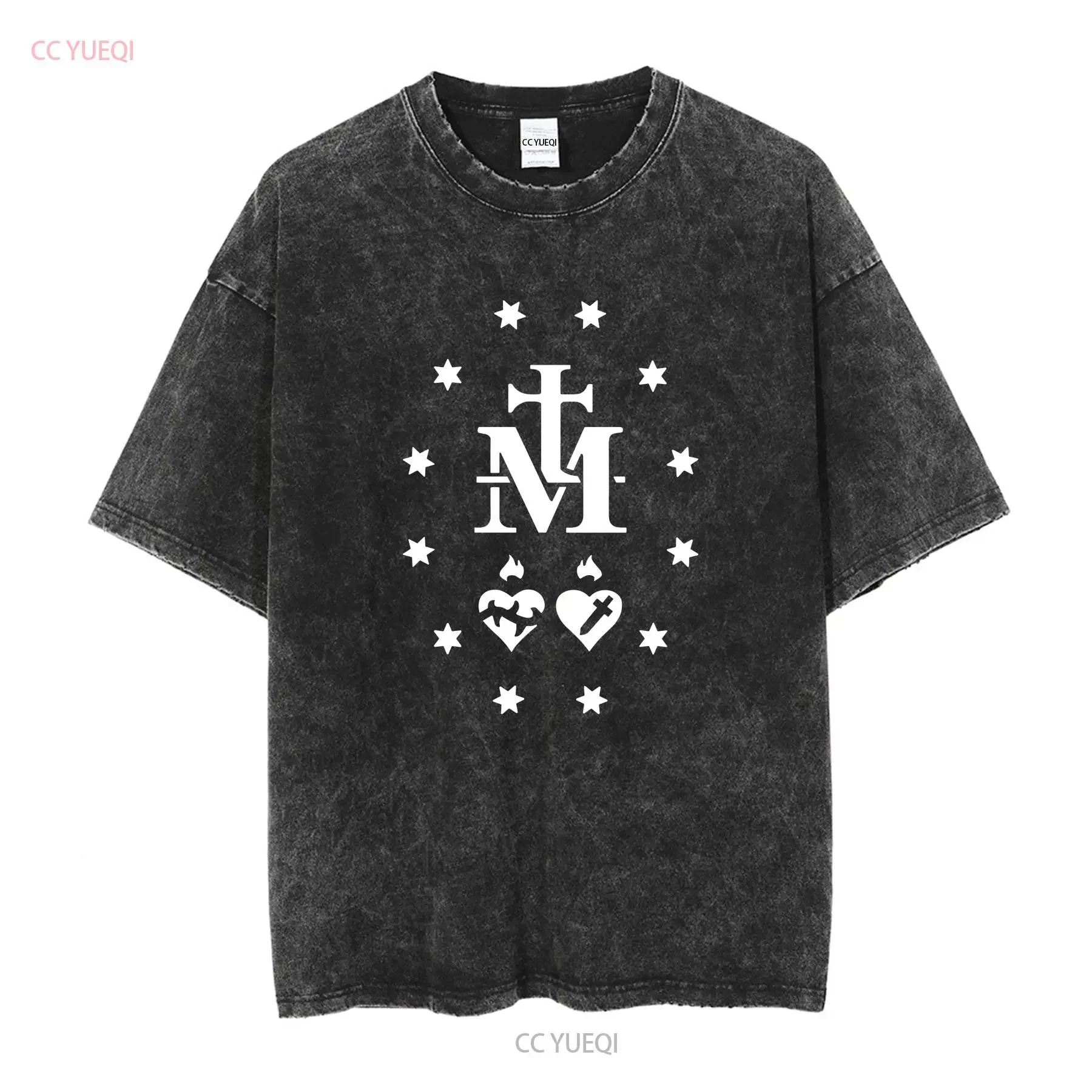 Catholic T shirt M Mary Scapular Our Lady Virgin Mother of God Sizes S 5XL vintage Washed Comfortable Unisex Versatile graphic