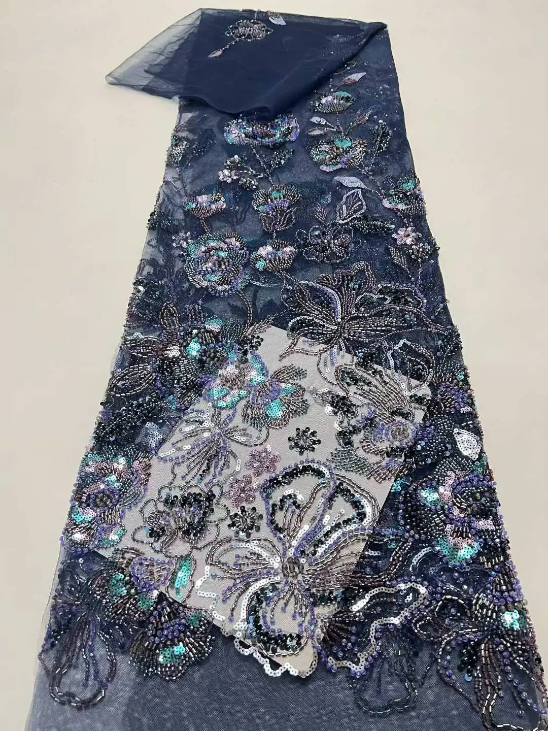 

Новейшая африканская ткань с бисерной вышивкой, французское кружево с сеткой и пайетками, нигерийский тюль для праздничных платьев 2026 года