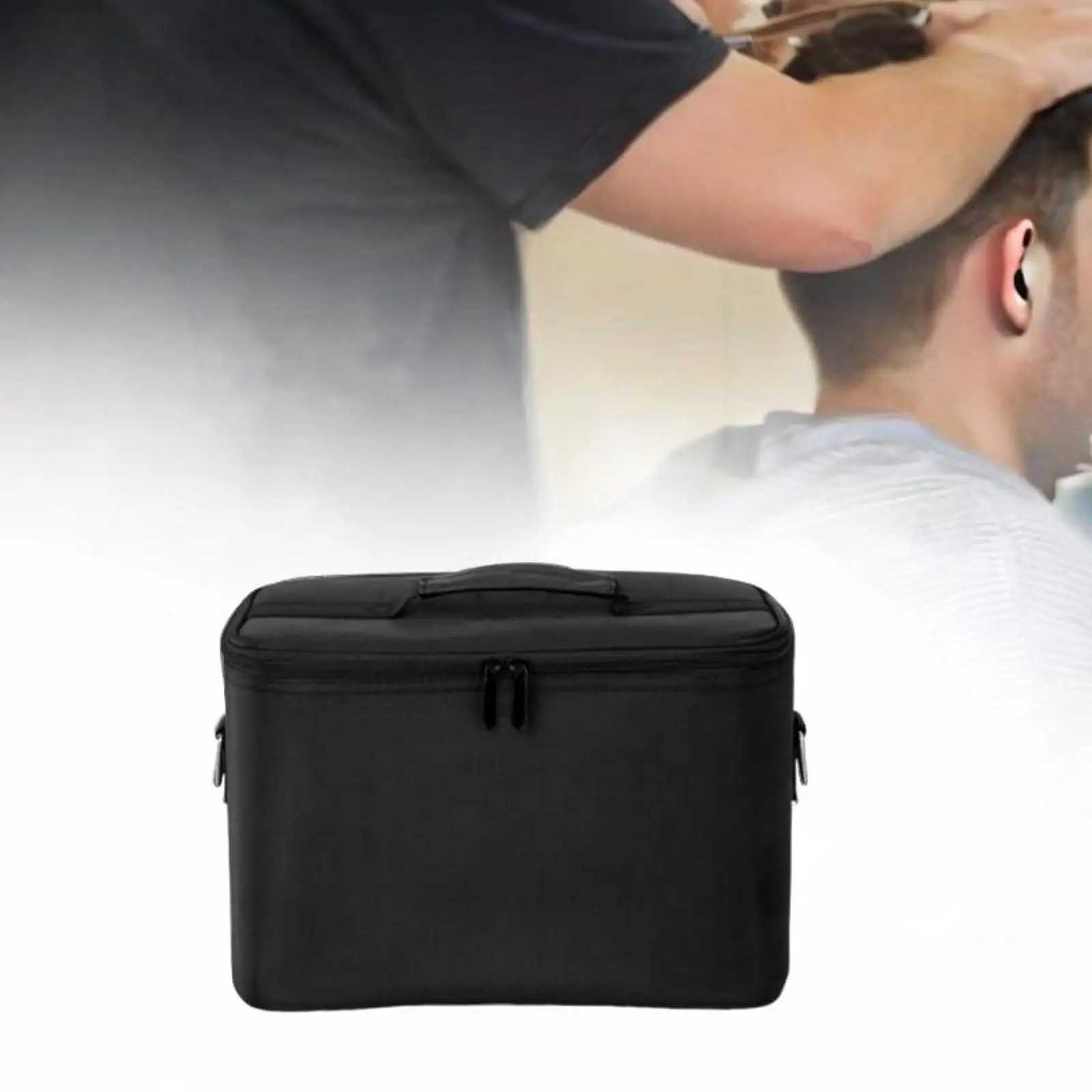 Beauty Salon Tool Travel Storage Bag for Hair Clippers Scissors Combs Portable Barber Handbag with Shoulder Strap for Stylists