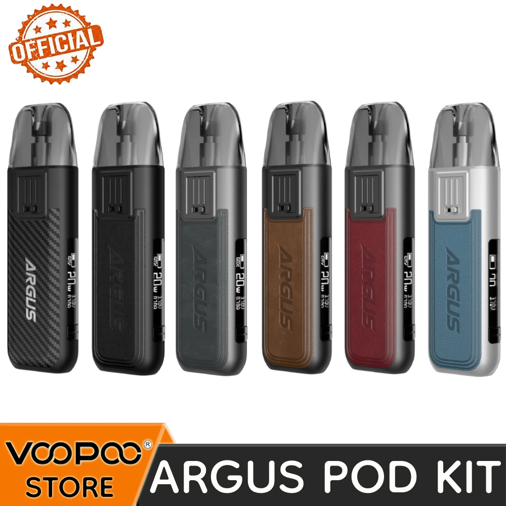 

Официальный набор VOOPOO Argus Pod 20 Вт 800 мАч Vape Kit ITO Coils электронная сигарета 0,69 "OLED Магнитный Type-C 2 мл картридж с испарителем