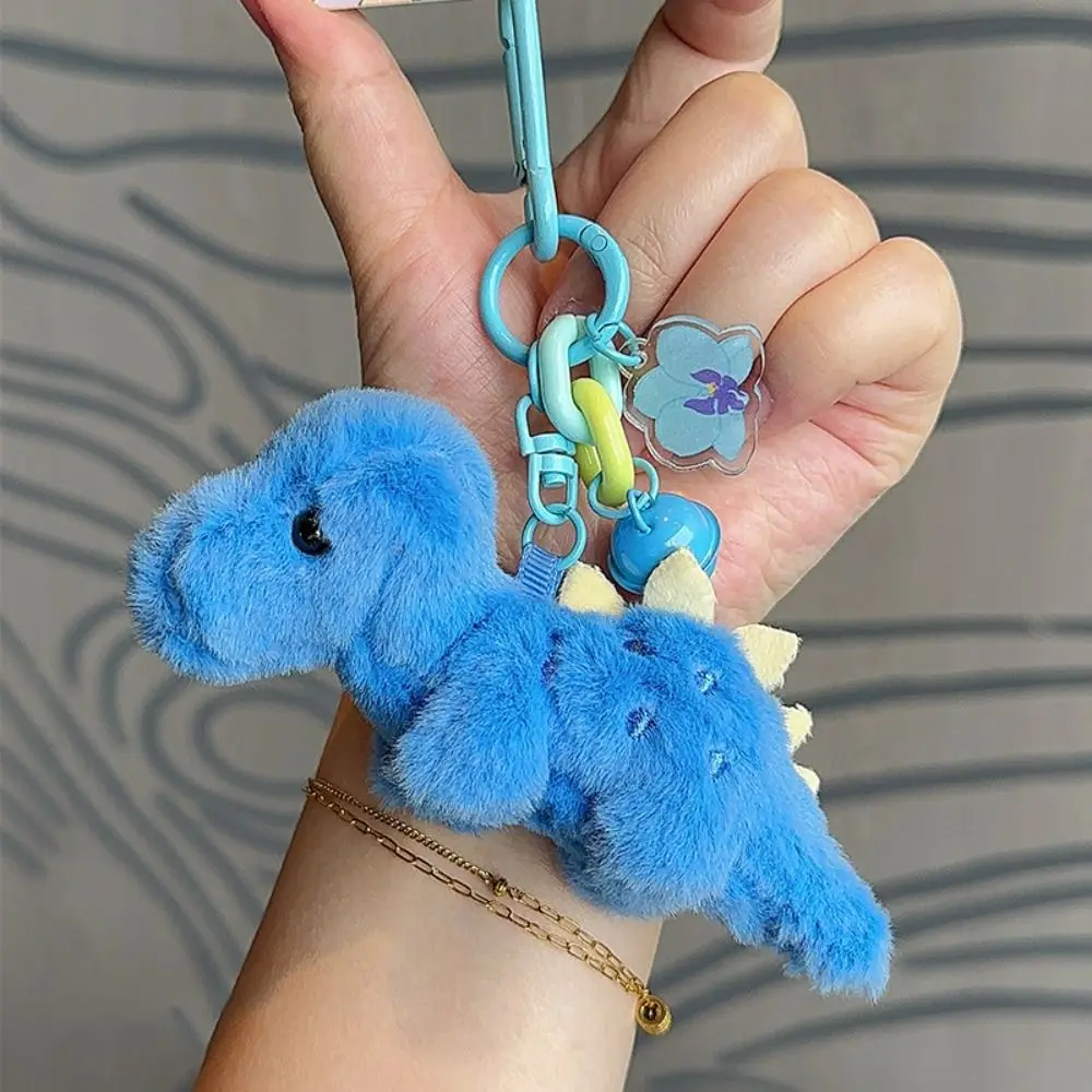 Design simples dopamina dinossauro pingente de pelúcia elegante material de pelúcia dinossauro chaveiro de pelúcia textura macia única