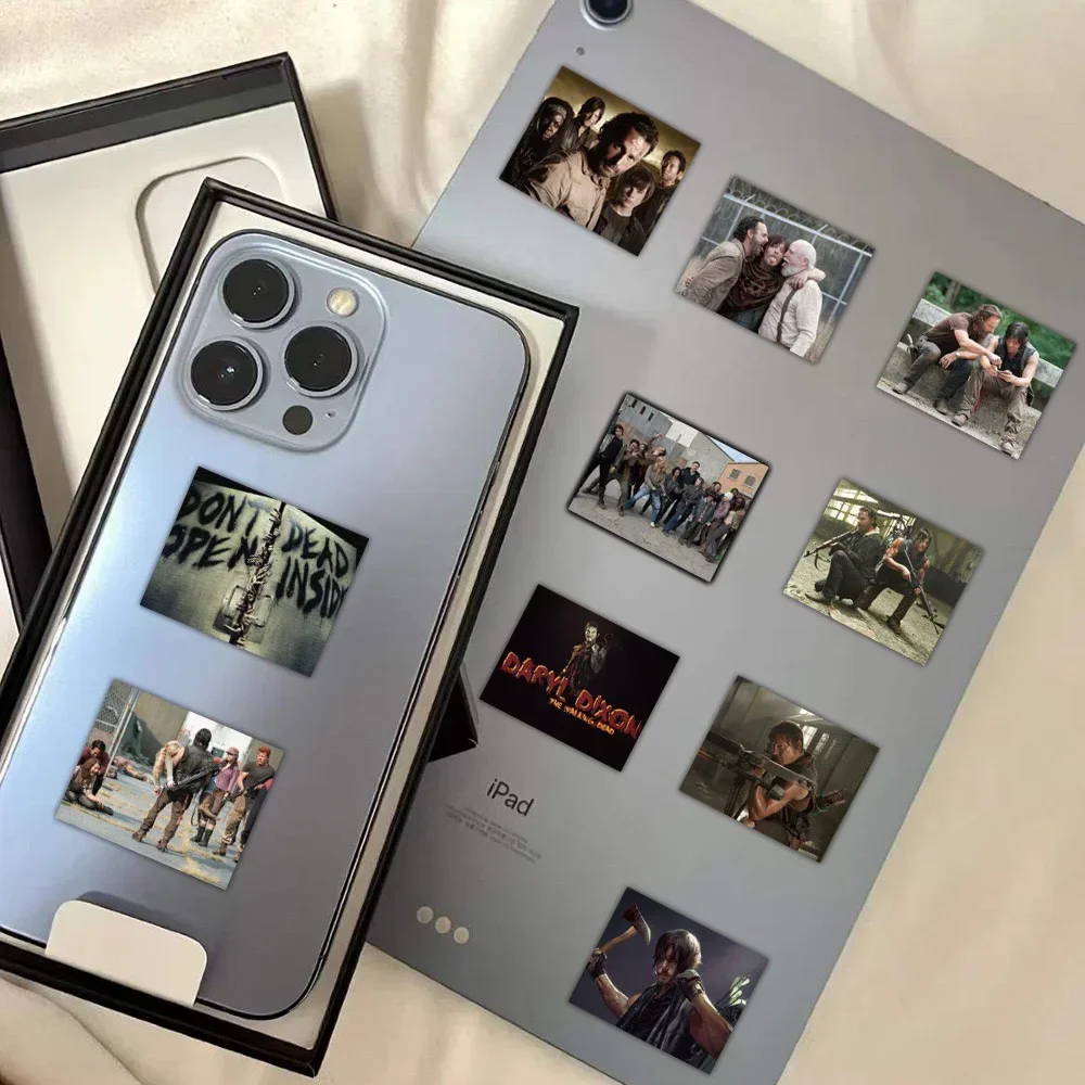 52 pçs the walking dead horror série de tv adesivos diy telefone portátil bagagem skate graffiti decalques diversão para crianças brinquedos presentes