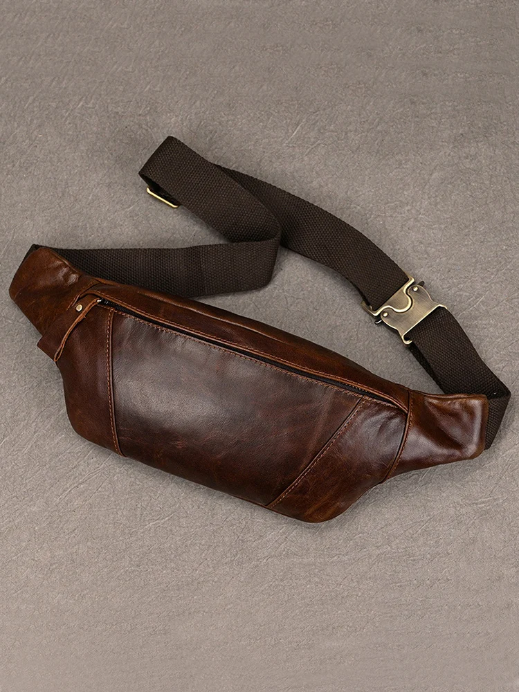 new-men's-genuine-leather-chest-bag-outdoor-sports-multifunctional-top-layer-cowhide-waist-bag-mobile-phone-bag-crossbody-bag