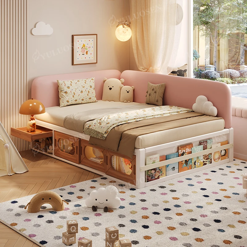 

Full Size Sleeping Kids Bed Boundary Comforter Bedroom Princess Baby Bed Girls Modern Style Camas Infantiles Kids Furniture