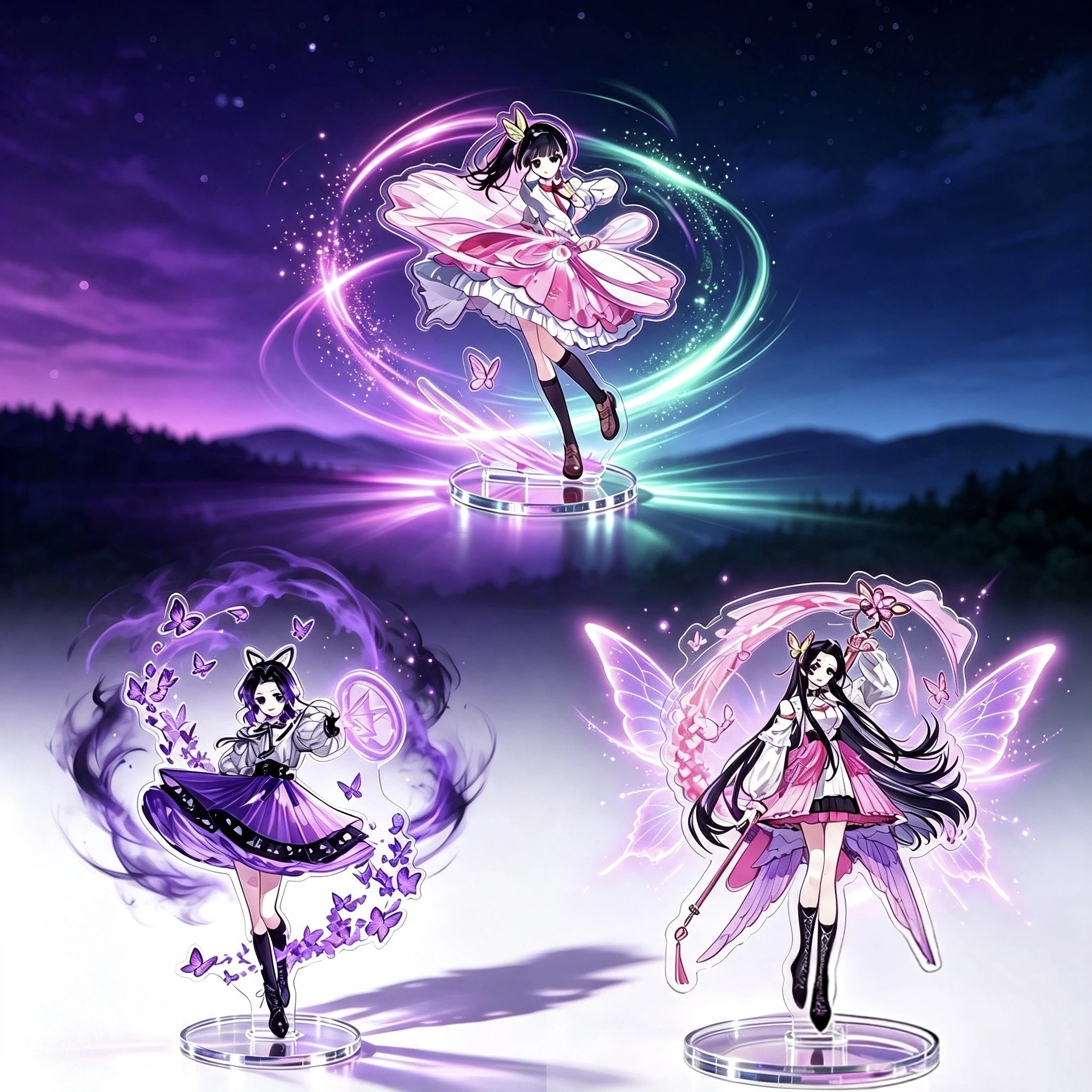 Demon Slayer Handcrafted Acrylic Stand Kanao Kanae Shinobu Magical Girl Motif For Household Desktop Display Ornament