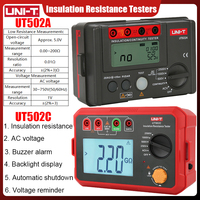 UNI-T UT502C Digital Megohmmeter 2500V Insulation Resistance Tester 20GΩ Ommeter Megometer Ground Meter Backlight Auto Range