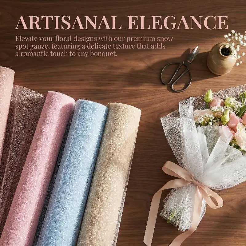 Snow Yarn Flower Wrapping Gauze DIY Bouquet Package Material Versatile Gift Wrap for Special Occasions