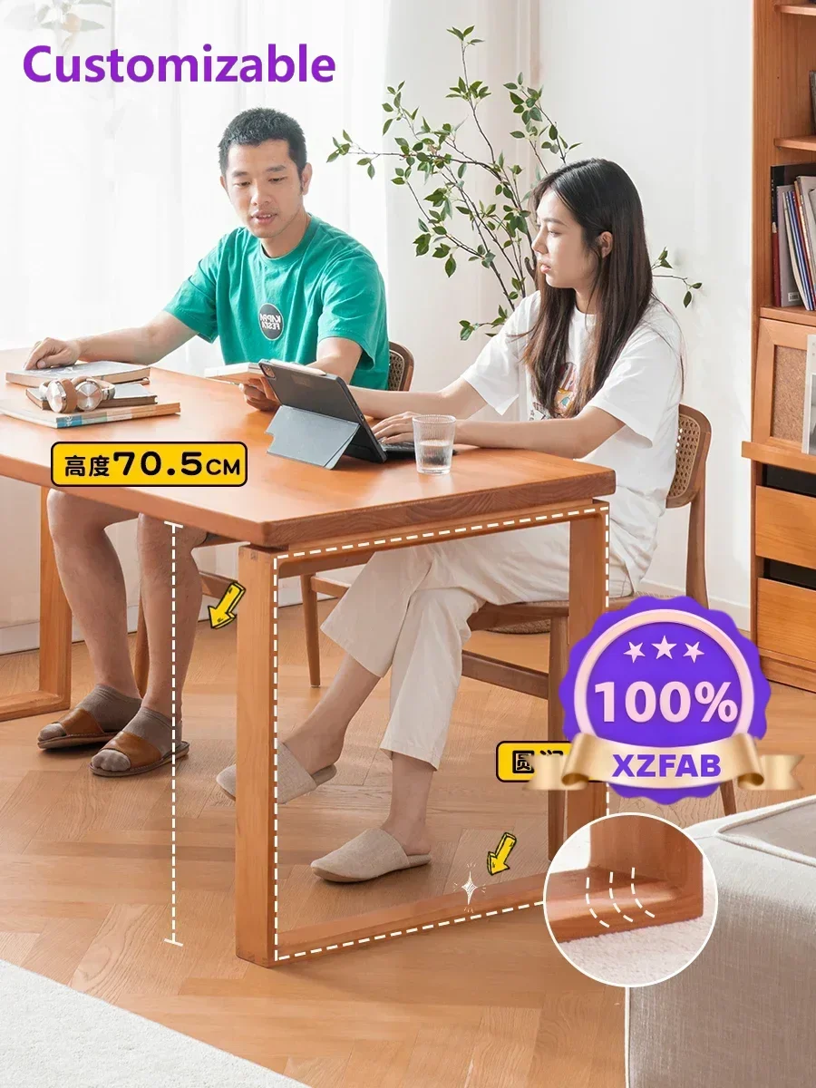 Factory Direct 2026 Solid wood desk computer desk table bedroom girl rectangular desk simple modern home study