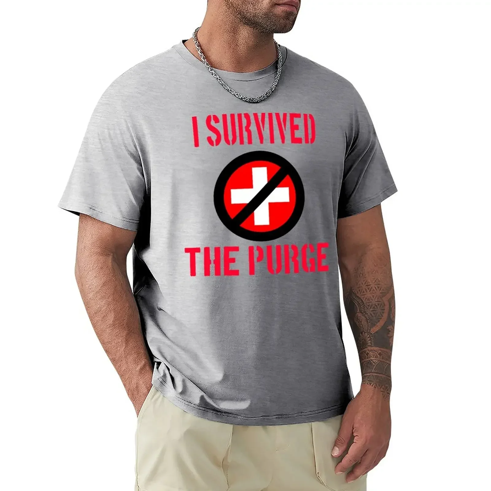 I Survived The Purge T-Shirt shirts graphic baggy shirts designer shirts plain clothes for men