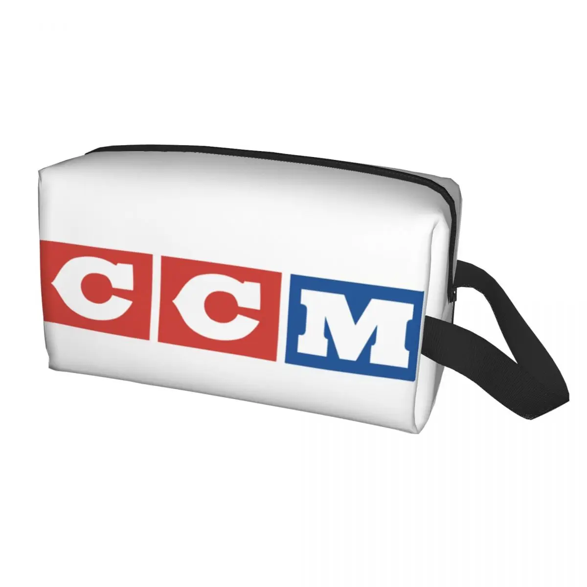 Custom CCM Canada Logo Hockey Travel Cosmetic Bag Women Makeup Toiletry Organizer Ladies Beauty Storage Dopp Kit