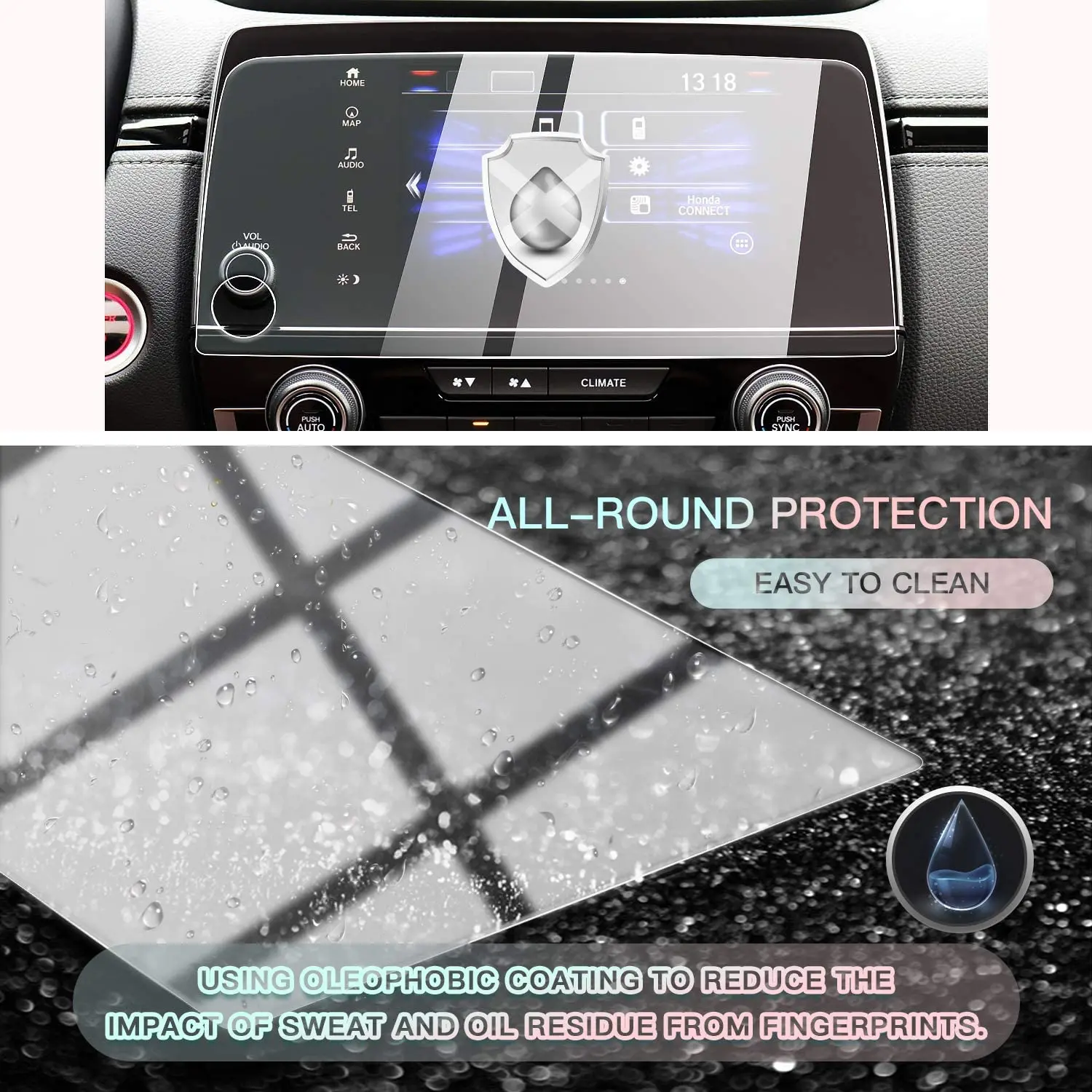 Car Navigation Screen Protector for 2018 2019 2020 2021 CRV CR-V EX EX-L Tempered Glass Center Touch Display HD Scratch