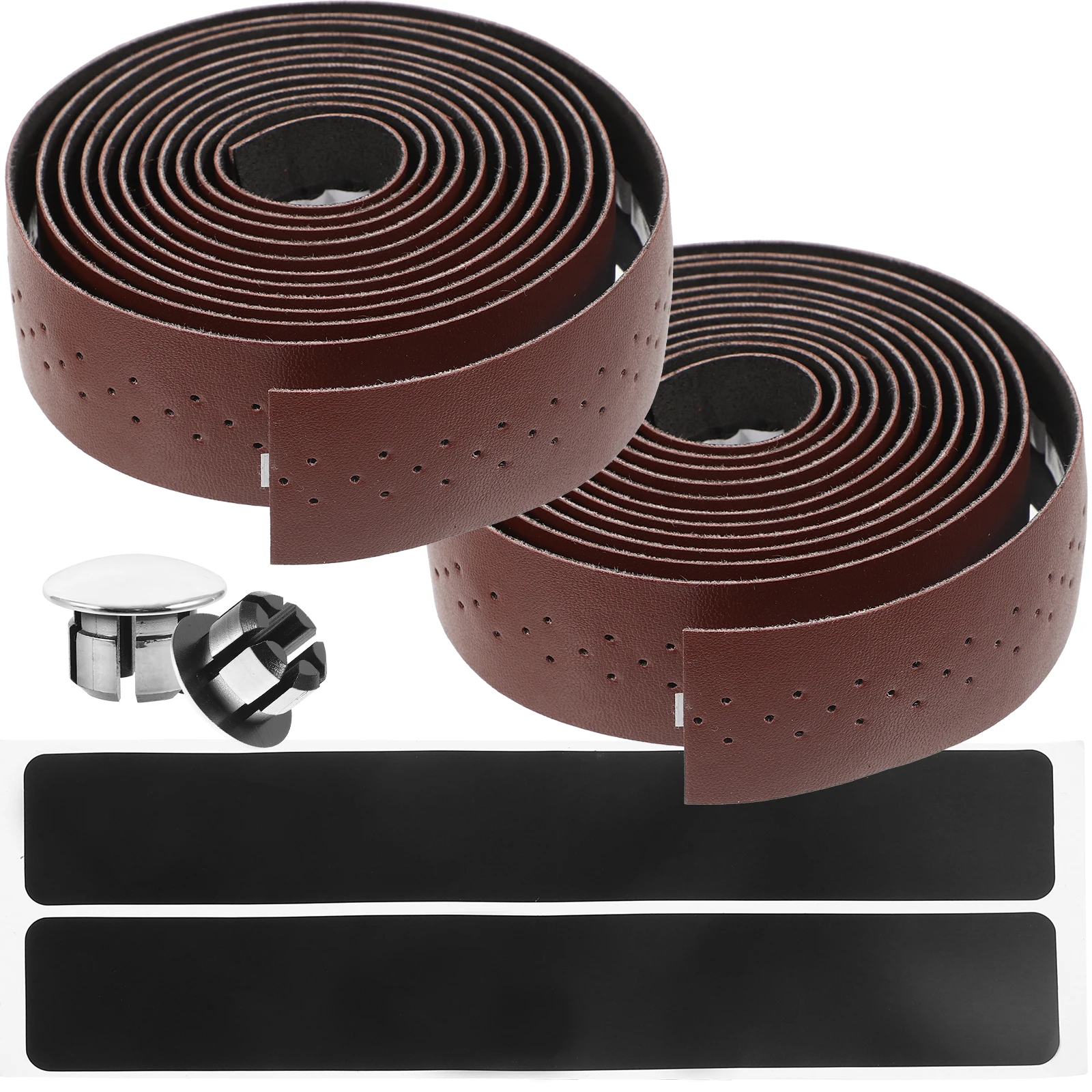 

1PCS Bike Handlebar Tapes PU Brown Anti-Skid Lightweight Bar Tape for Mountain Bike Accessory Handlebelt