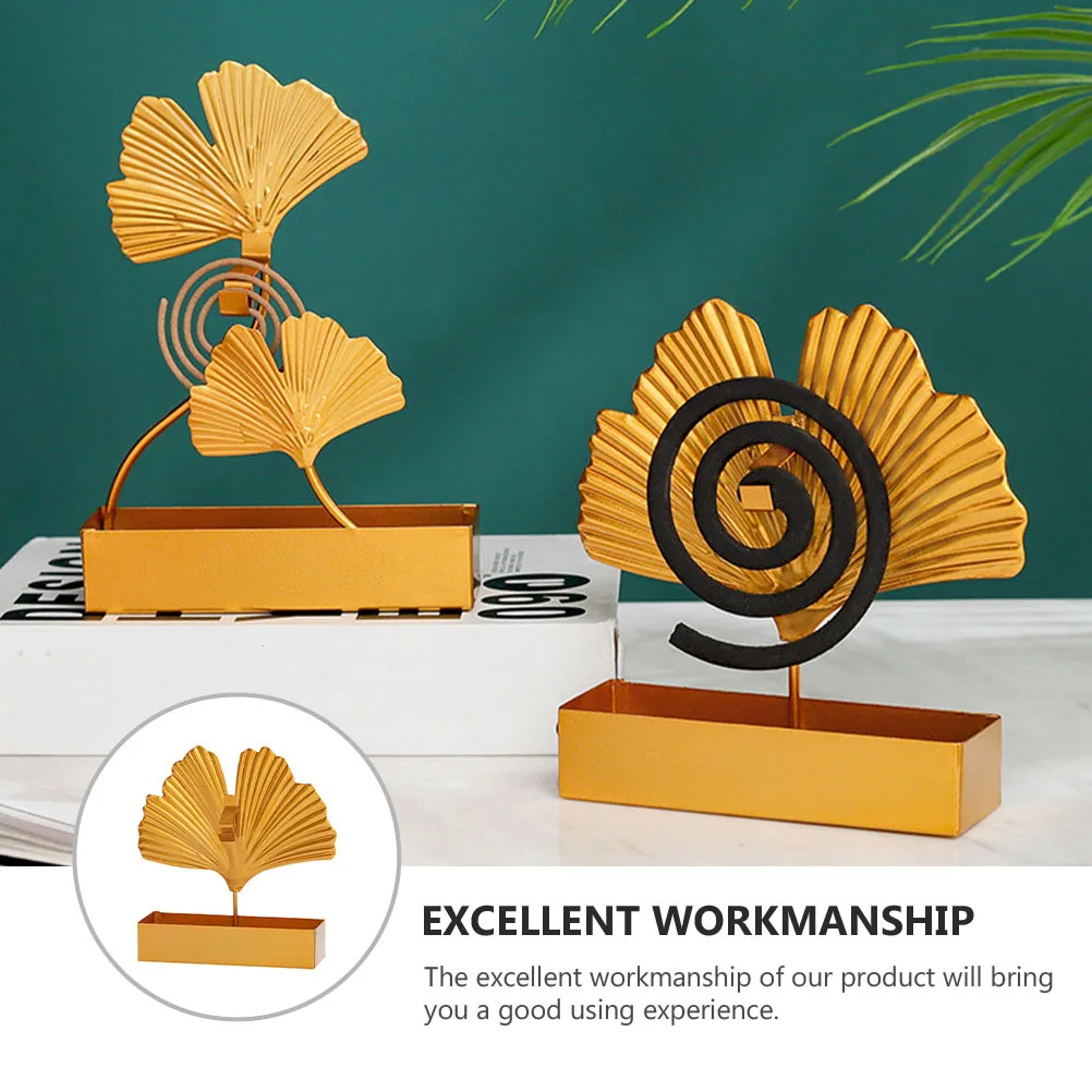 1pc Ginkgo Leaf Holder Exquisite Incense Rack For Indoor Use Stylish Burner Decorative Iron Bracket Delicate