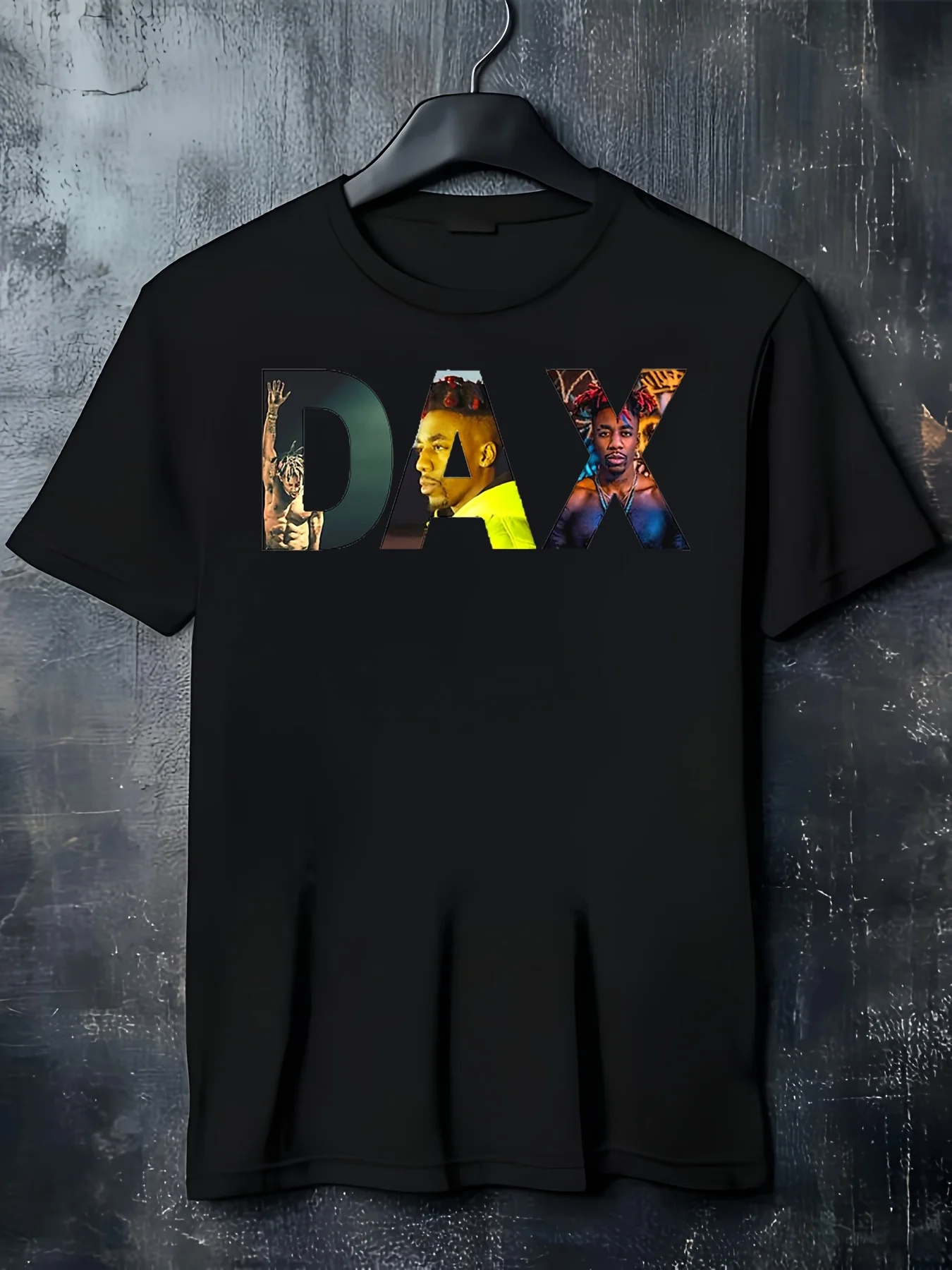 Men'S And Women'S DAX Print Unisex  T-Shirt, Soft, This Everyday Essential Is Perfect for Comfortable Wear During Summer Outdoor Activities, Beach Outings, Workouts, And Leisure -