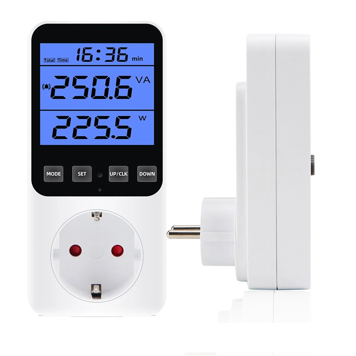 EU Plug,Digital Energy Meter Wattmeter Socket Voltage Power Consumption Watt AC230V Electricity Analyzer Monitor Tester