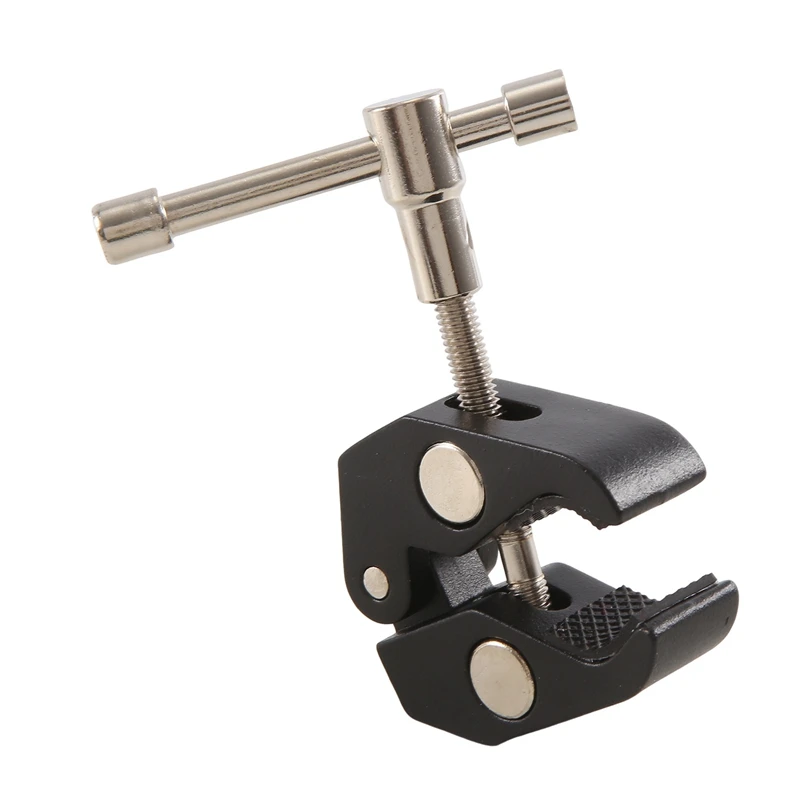 2 Pack For Magic Arm Clamp Crab Pliers Rod Clip With 1/4 3/8 Thread For DJI Ronin Camera Monitor Studio LED Light, Durable