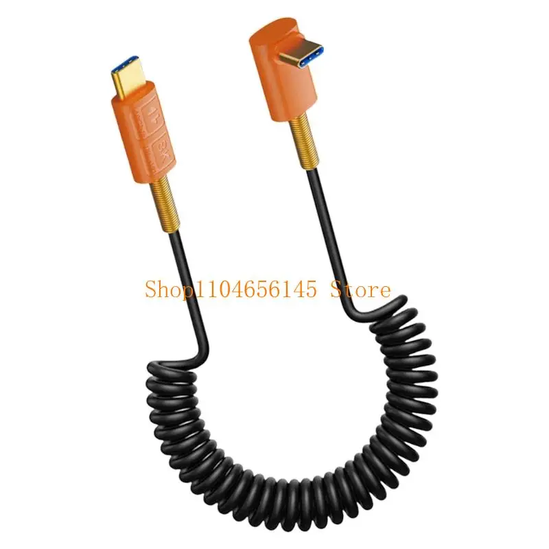 5asd USB4 Typ C Federteleskop-Datenkabel 240 W Schnellladekabel 40 Gbit/s Geschwindigkeit 8K Video Breite Kompatibilität 1,1 m – Detail 5