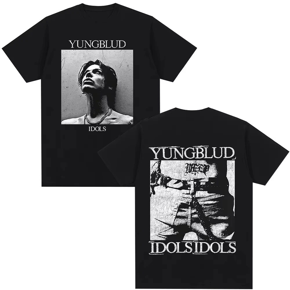 

Singer Yungblud IDOLS Album Tour 2025 T Shirt Men's Women Clothing Hip Hop Short Sleeve T-shirt Oversized Casual Cotton T-shirts