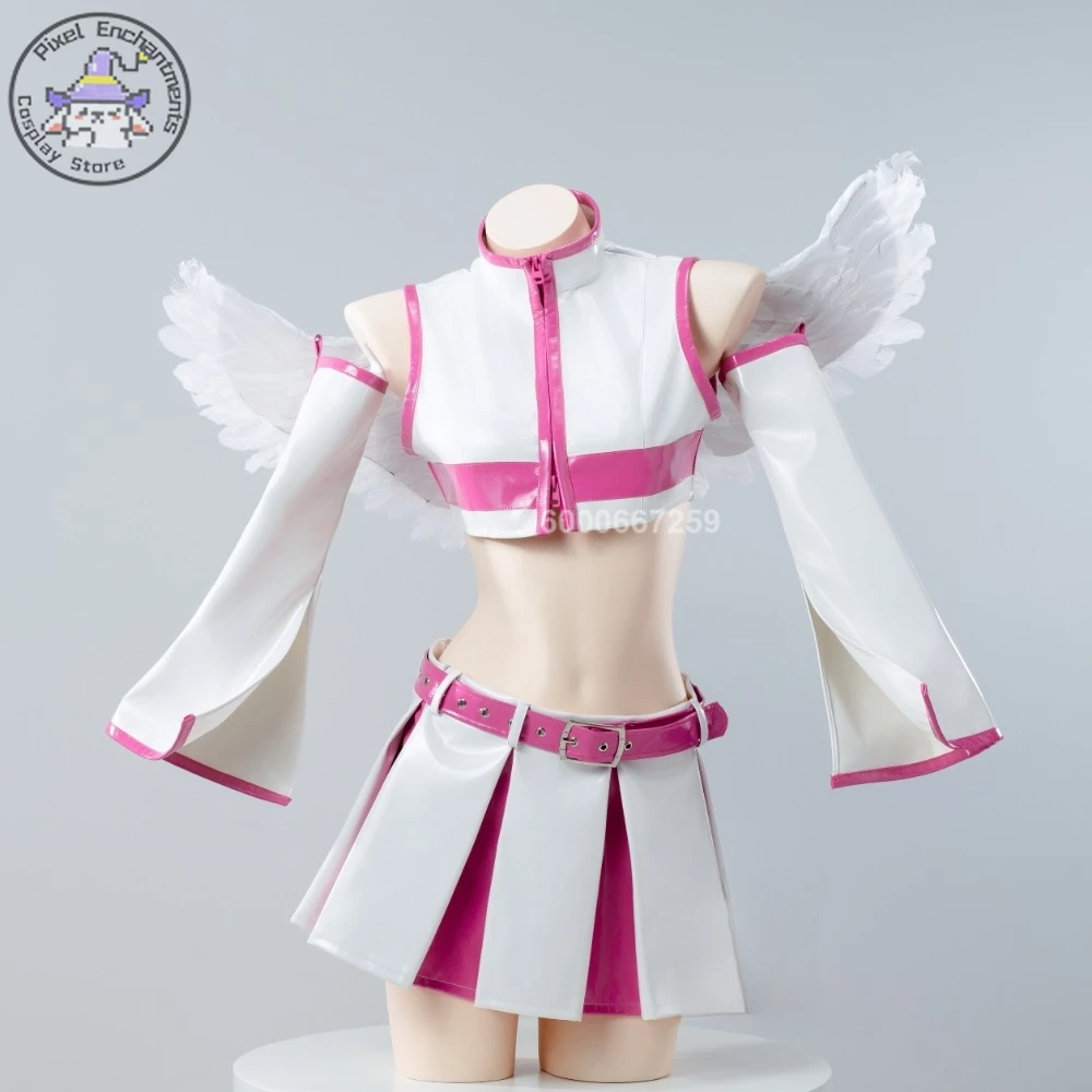 New Anime 2.5 Dimensional Seduction Ririsa Amano Cosplay Costume Women Leather Skirt Wings Props Suit Halloween Party Outfit