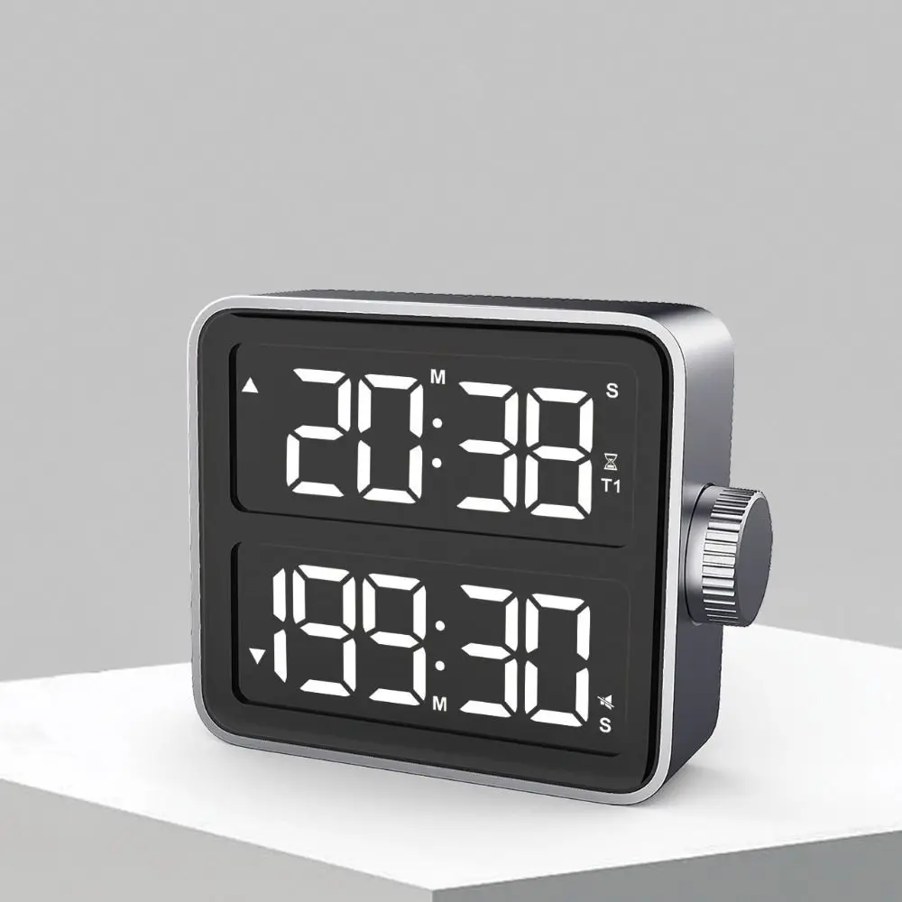 

New Minimal Pomodoro Timer Silent Magnetic Visual Timer Black Grey Rechargeable Alarm Clock Countdown Study