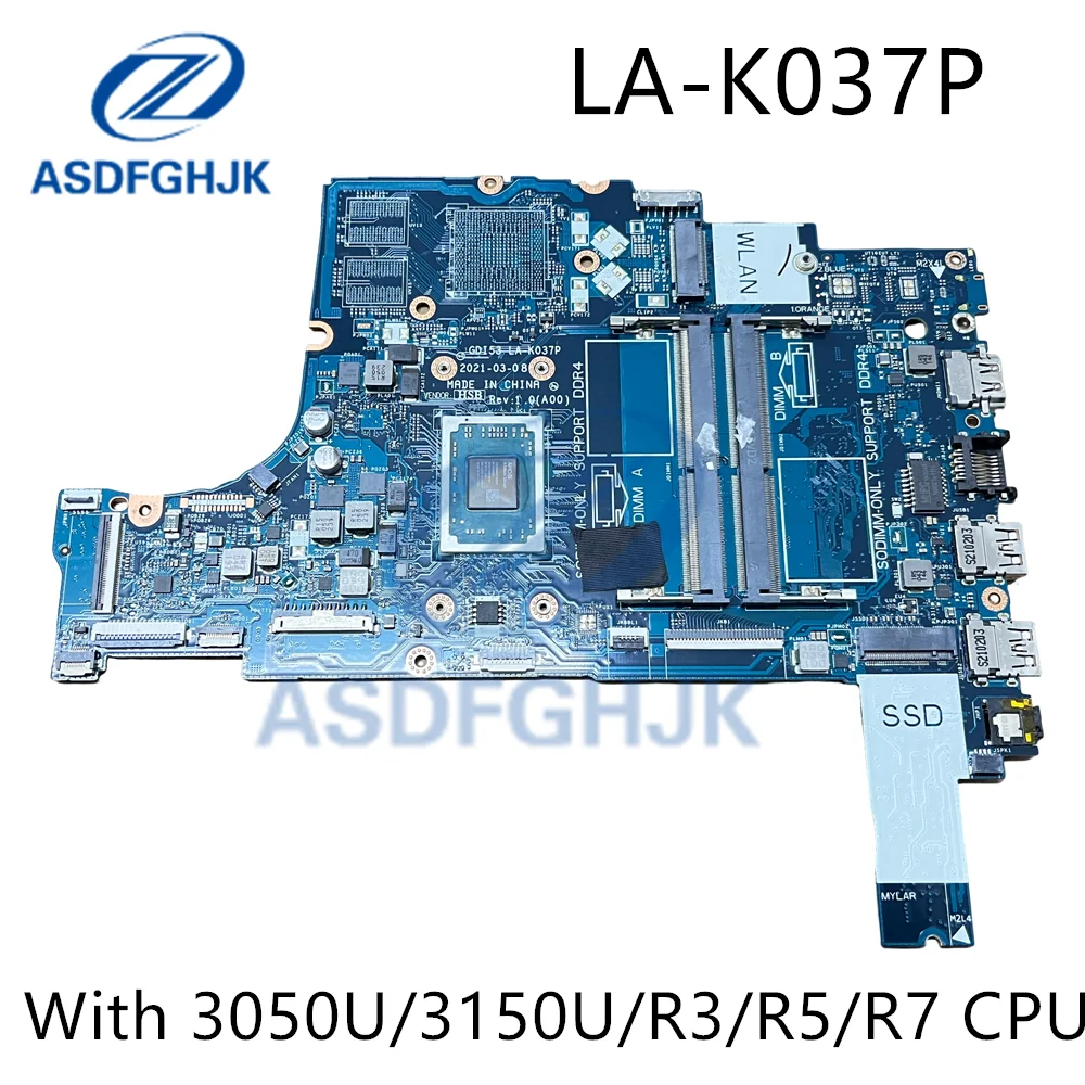 

GDI53 LA-K037P Laptop Motherboard Original For Dell Vostro 3405 Inspiron 3505 With 3050U/3150U/R3/R5/R7 CPU Mainboard 100% Test
