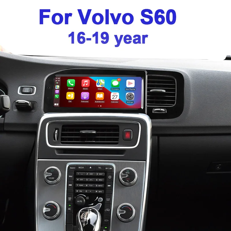 

Автомобильный радиоприемник Carplay Android 11 128G для Volvo S60, головное устройство 2016-2019, автомобильный GPS-навигатор