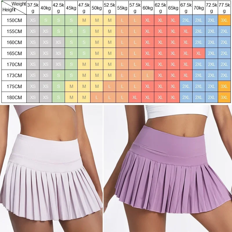 Cloud Rise Pocket Tennis Röcke Gym Golf Laufen Plissee Pantskirt Plus Größe SEXY Frauen XS-XXL Sport Fitness Hohe Taille Skort