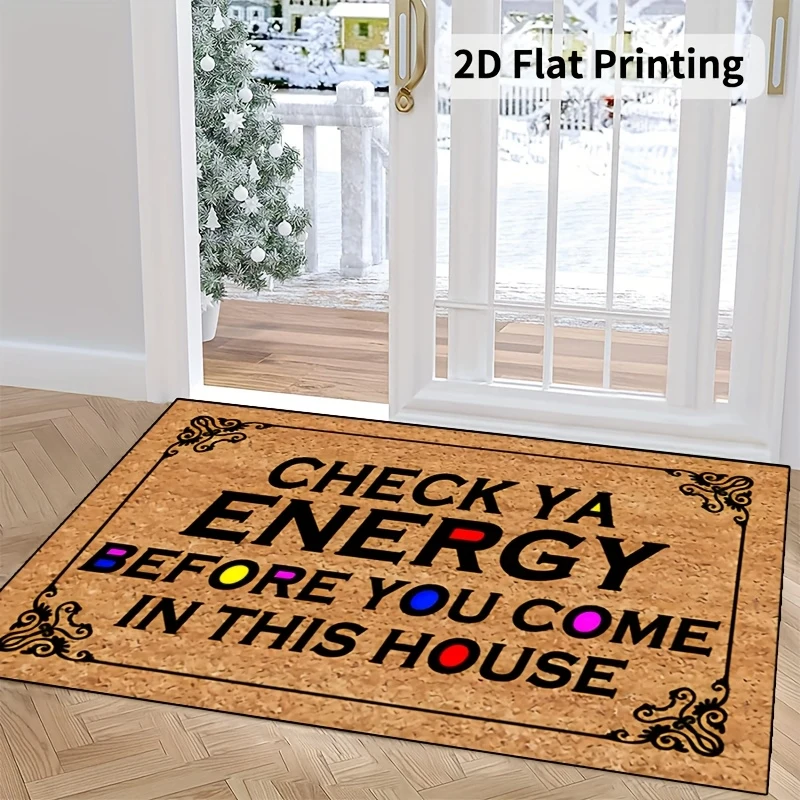 VIKAMA Minimalist English-Style Doormat: Durable and Easy to Maintain—Perfect for Entryways, Hallways, Bathrooms, and Home Decor