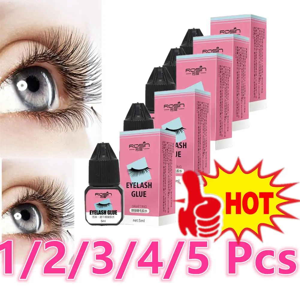 

1-5Pc Waterproof Eyelashes Extension Glue Long Lasting Grafting Lashes Glue Quick Drying Adhesive Black Glue No Irritant Makeup