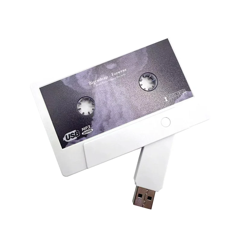 Unidad Flash USB 2,0 de alta velocidad, modelo de Casette blanco con logotipo de impresión a Color personalizado gratis, 2GB, 4GB, 8GB, 16GB, 32GB, 64GB, 128GB