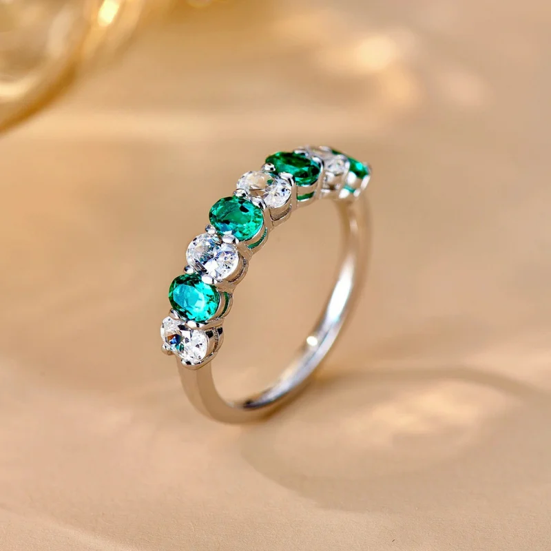 

Новое поступление для женщин, модное модное зеленое кольцо, элегантное, простое, изысканное, благосостояние, драгоценный камень, свежий стиль, защитное кольцо