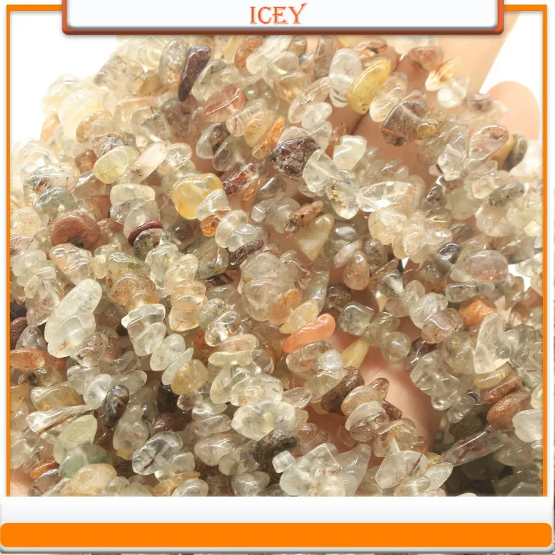 10g Crystal Raw Stone Crushed Stone 5-8mm Copper Hair Crystal Perforated Shaped Stone Scattered Beads DIY Jewelry Accessories