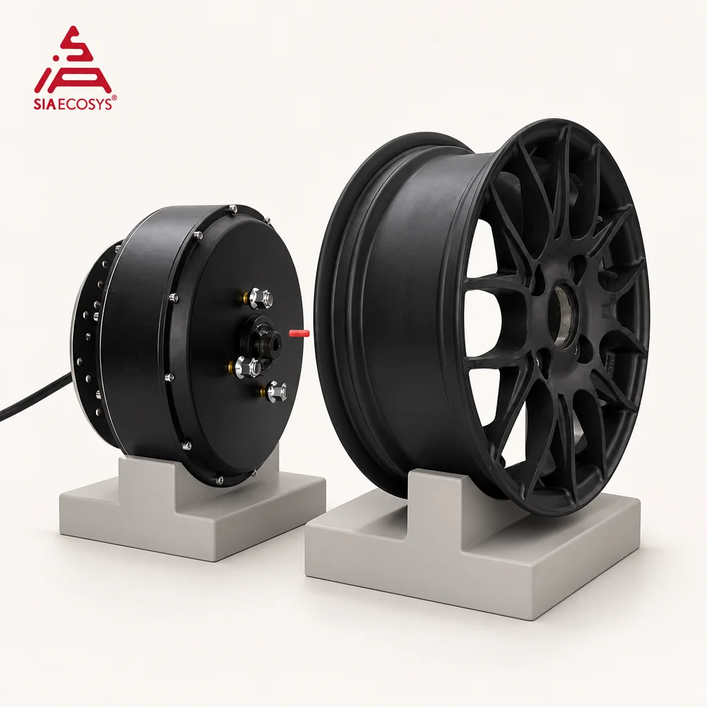 QSMOTOR 1500W V1 12x5.0 Inch Wide Rim In-Wheel Hub Motor for Small Electric Scooter Application Wheel Drive Replacement Assembly